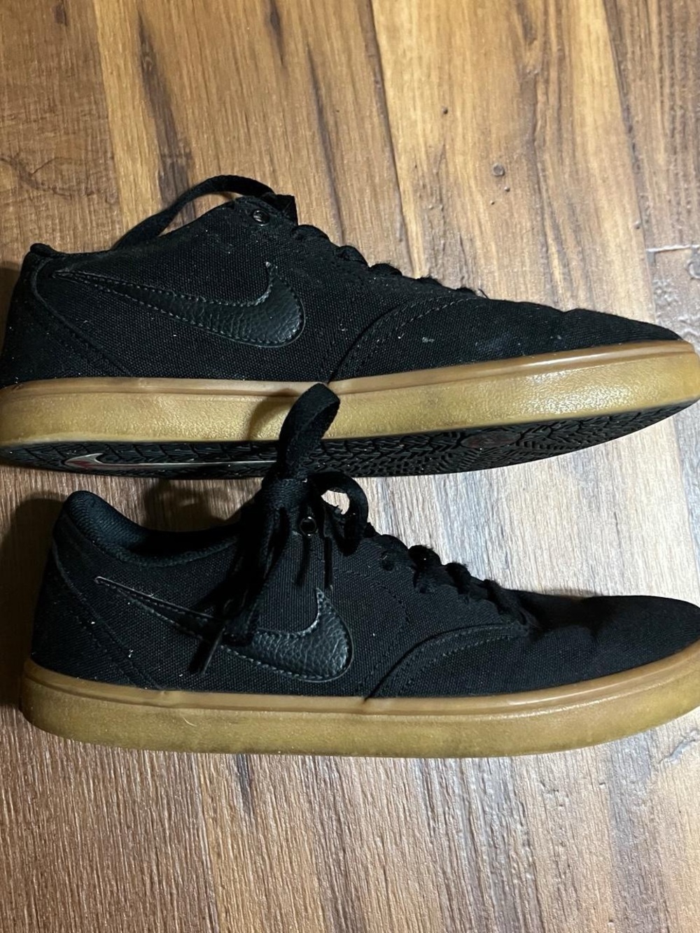 Nike SB Solar Check Canvas Skate Shoe Black Gum Mens Size 8